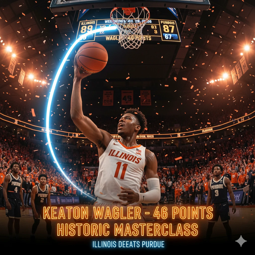 Keaton Wagler's Historic 46-Point Masterclass Lifts Illinois Over Purdue