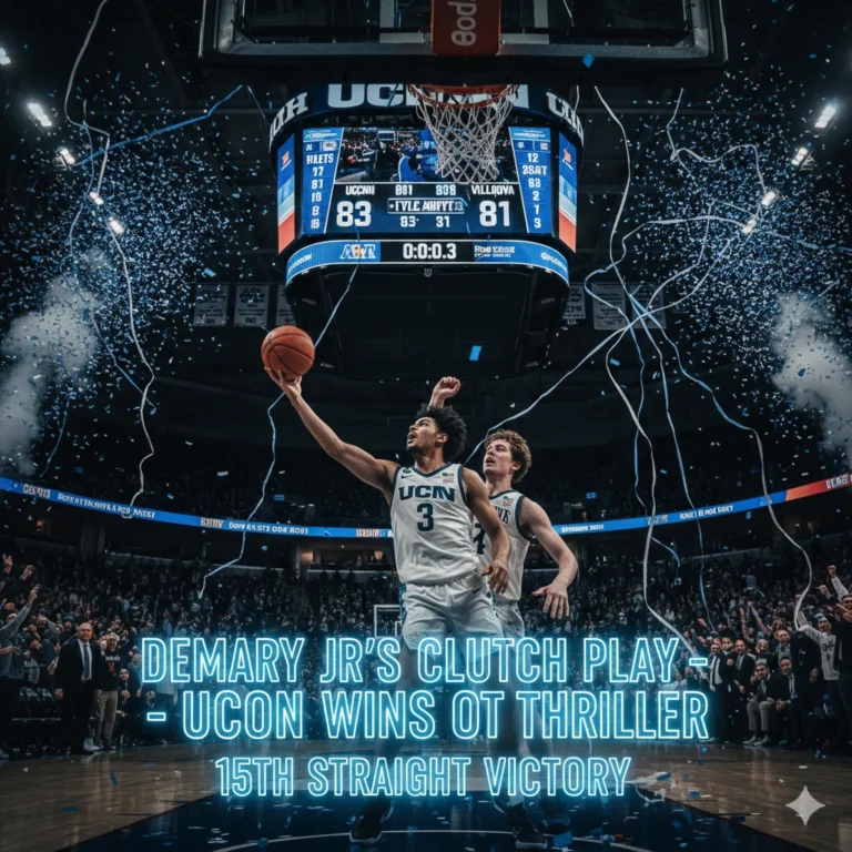 UConn's Gritty Overtime Win Over Villanova: Demary Jr.'s Clutch Play Seals 15th Straight Victory