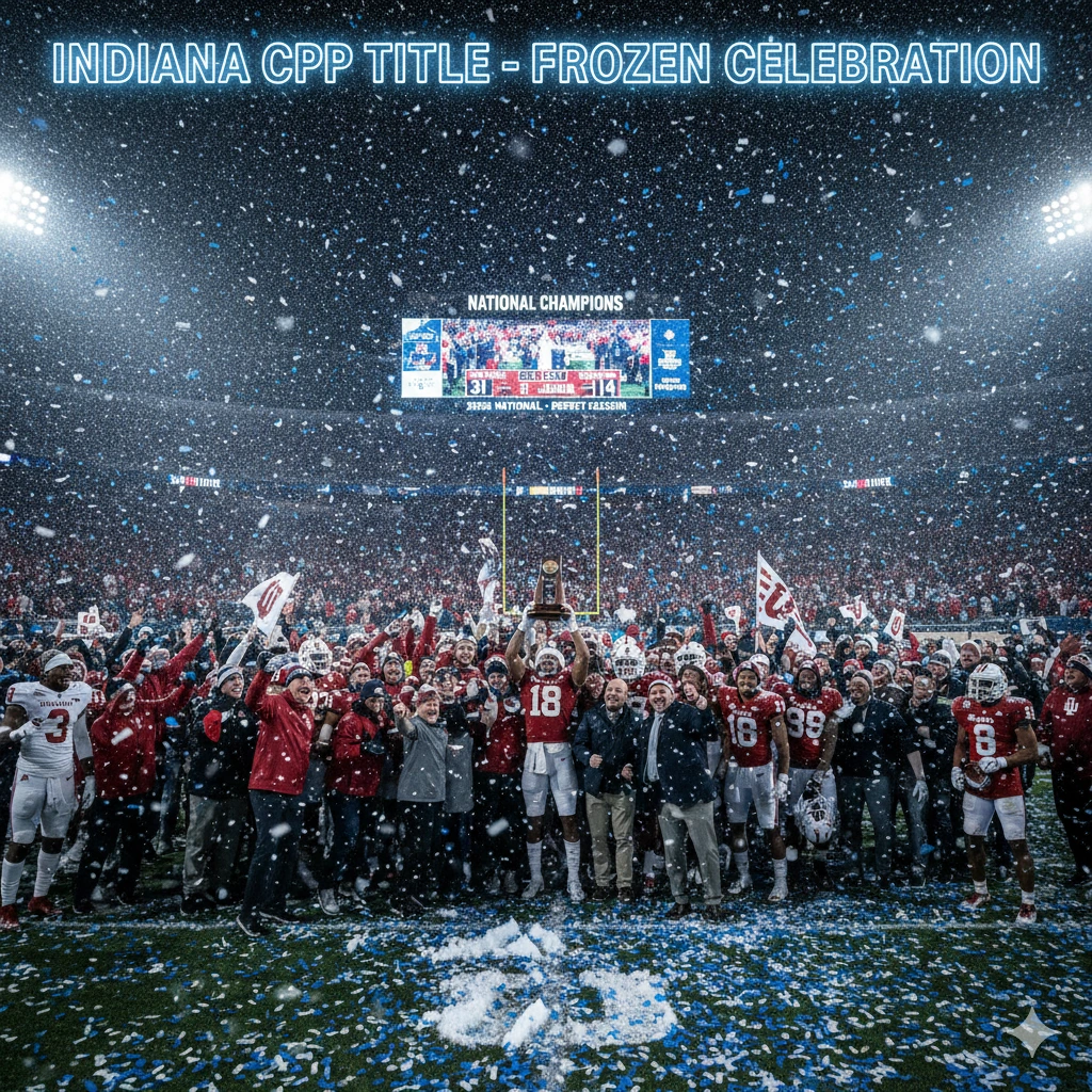 Indiana's Perfect Season Culminates in Frozen Celebration: A Historic CFP Title Party